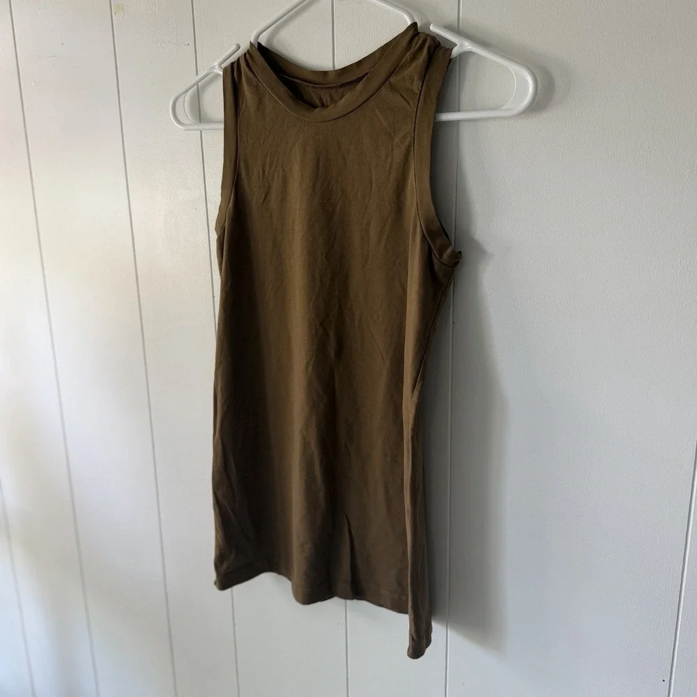Labo.Art Women's Size 0 XS Brown Sleeveless Crew Neck Tank Top Made in Italy - Picture 2 of 8